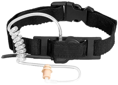 Laryngophone (throat) headset with PTT button, with 2-pin connector JCK EM04C-T2