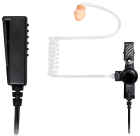 Two-wire earphone with microphone, PTT button, with transparent acoustic tube, with M14 connector JCK E38W